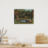 Schöner Garten Savannah GA Kunstvoll wandern im Va Poster (Küche)