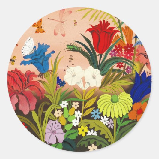 Schöner Gartenrundsticker Runder Aufkleber (Vorderseite)