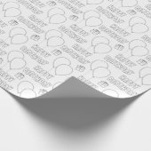Schöner Geburtstag mit Balloons weißem Hintergrund Geschenkpapier (Ecke)