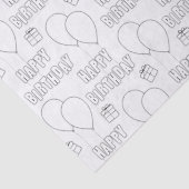 Schöner Geburtstag mit Balloons weißem Hintergrund Seidenpapier (Detail)