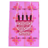 Schöner Geburtstag mit viel Liebe Mittlere Geschenktüte (Rückseite)