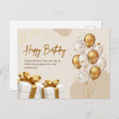 Schöner Geburtstag Postkarte (Vorne/Hinten)