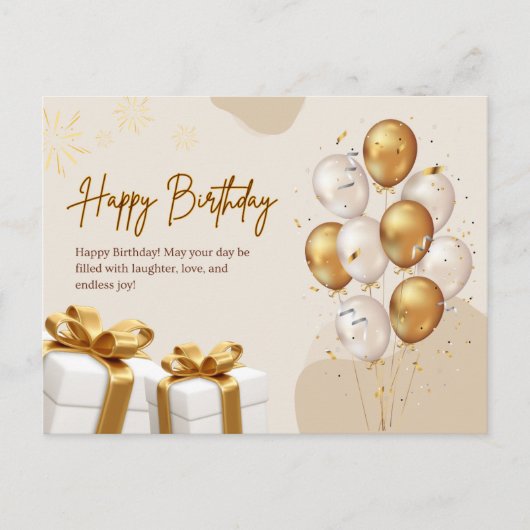 Schöner Geburtstag Postkarte (Vorderseite)