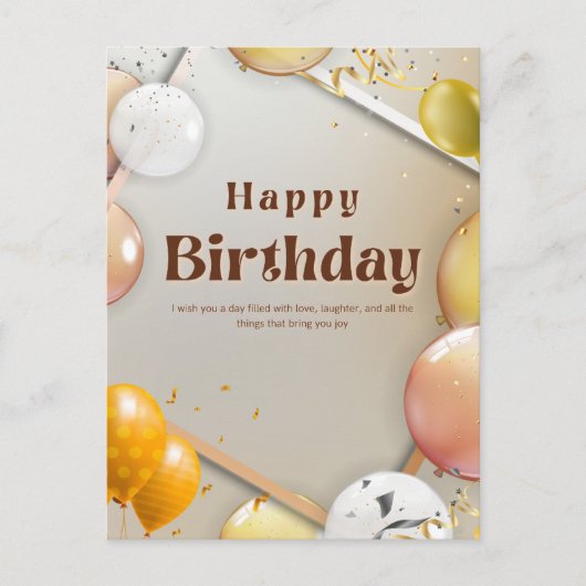 Schöner Geburtstag Postkarte (Vorderseite)