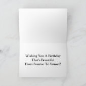 Schöner Geburtstag von Sonnenaufgang bis Sonnenunt Karte (Innenseite)