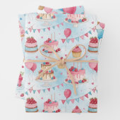 Schöner Geburtstagskuchen Geschenkpapier Set (Beispiel)