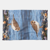 Schöner, gedämpfter Plover am Strand Handtuch (Horizontal)