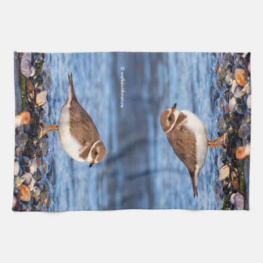 Schöner, gedämpfter Plover am Strand Handtuch (Horizontal)