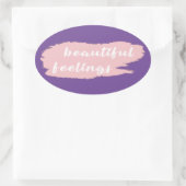 schöner Gefühl-Slogan Ovaler Aufkleber (Tasche)