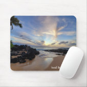 Schöner, geheimer Strand auf Maui Mousepad (Mit Mouse)