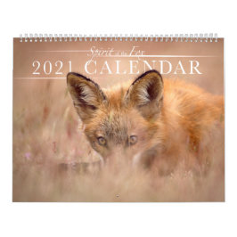 Schöner Geist des Fox 2021-Wall-Kalenders Kalender