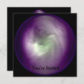 Schöner Geist im Crystal Ball Halloween-Party Einladung (Vorne/Hinten)