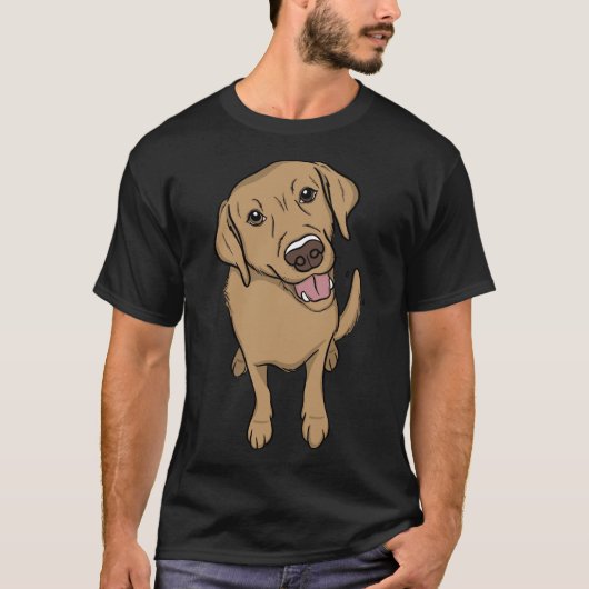 Schöner Gelbe Labrador T-Shirt (Vorderseite)