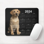 Schöner gelber Labrador Retriever 2024 Kalender Mousepad (Mit Mouse)