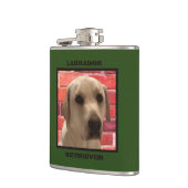 Schöner Gelber Labrador Retriever Hund Flachmann (Links)