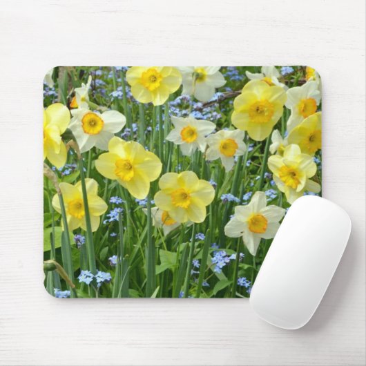 Schöner gelber Narzissengarten Mousepad (Mit Mouse)