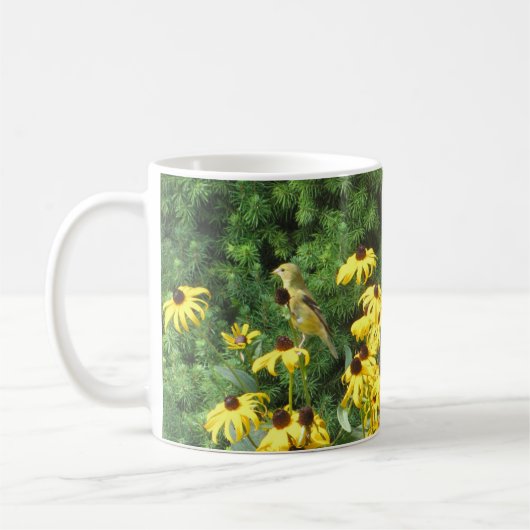 Schöner gelber Vogel-Kaffee-Cup Kaffeetasse (Links)