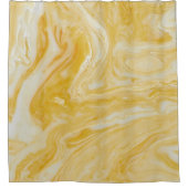 Schöner, gelber, weißer Marmorduschvorhang Duschvorhang (Vorderseite)