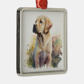 SCHÖNER GELBLABRADOR RETRIEVER HUND ORNAMENT AUS METALL (Rechts)