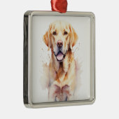 SCHÖNER GELBLABRADOR RETRIEVER HUND ORNAMENT AUS METALL (Rechts)