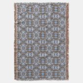 Schöner geometrischer Garten, Blau & Braun Decke (Vorderseite Vertikal)