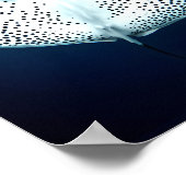 Schöner Gepunkteter Ray: Ungestörtheit unter Wasse Poster (Ecke)