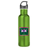 Schöner Gerahmter Artwor "Crackel Gerahmt Dragonfl Edelstahlflasche (Vorderseite)