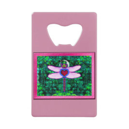 Schöner Gerahmter Artwor "Crackel Gerahmt Dragonfl Geldbeutel Flaschenöffner