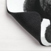 Schöner, getrimmter, schwarzer, kompletter Poodle  Mousepad (Ecke)