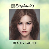 Schöner Girl Beauty Salon mit QR Code Fensteraufkleber (Blatt 3)