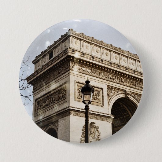 Schöner girly Vintager Paris-Knopf Button (Vorderseite)