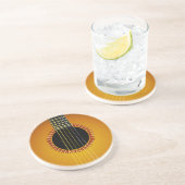 Schöner Gitarrenuntergrund Untersetzer (Seite)