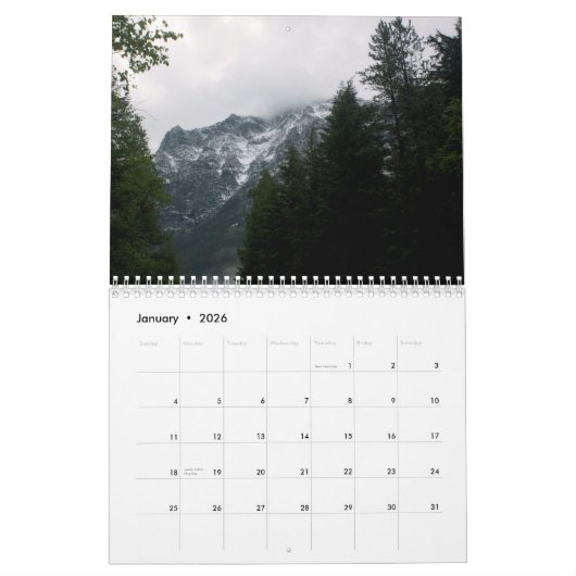 Schöner Glacier Nationalpark-Kalender Kalender (Jan 2026)