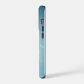 schöner glänzender blauer Schmetterling iPhone Hülle (Linke Seite)