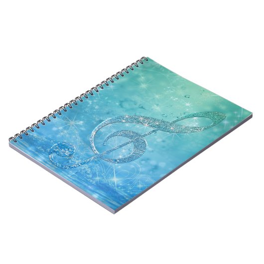 Schöner glänzender Effekt blauer Treppenspalte Notizblock (Linke Seite)