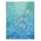 Schöner glänzender Effekt blauer Treppenspalte Notizblock (Vorderseite)