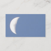 Schöner, glänzender Halbmond im Tageslicht Custom Visitenkarte (Rückseite)