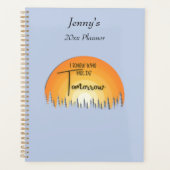 Schöner Glaube Sonnenaufgang ich weiß, wer morgen Planer (Vorderseite)