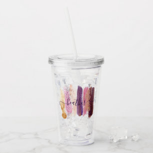Schöner Glitter-Schmieren personalisiert   Acryltrinkbecher
