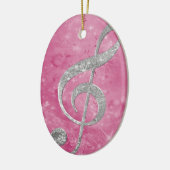 Schöner Glittereffekt Silbertreppenspalte Keramikornament (Links)