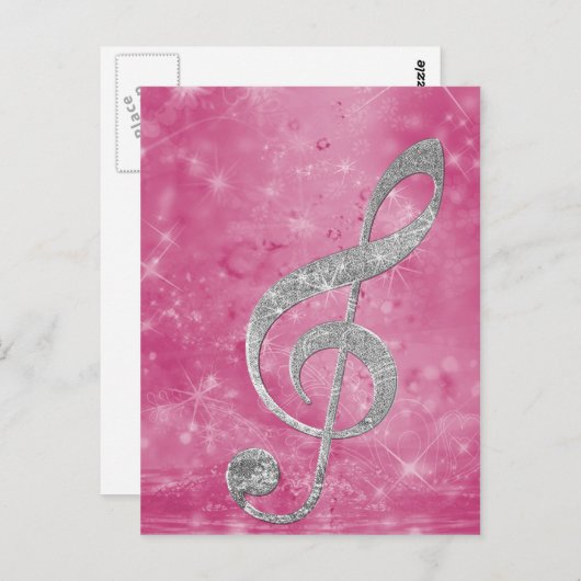 Schöner Glittereffekt Silbertreppenspalte Postkarte (Vorne/Hinten)