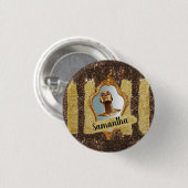 Schöner Glitzer Eleganter Chic Glitzer Button (Vorne & Hinten)