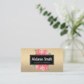 Schöner Glitzer für Blume Visitenkarte (Stehend Vorderseite)