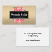 Schöner Glitzer für Blume Visitenkarte (Vorne/Hinten)