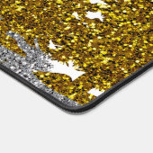 Schöner Glitzer Neues Jahr in Weiß Schreibtischunterlage (Ecke)