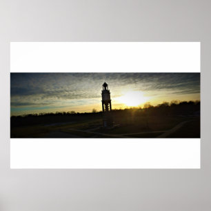 Schöner Glockenturm in Carmel, Indiana Poster