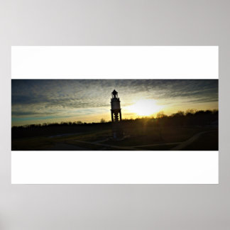 Schöner Glockenturm in Carmel, Indiana Poster