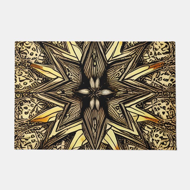 Schöner Gold Star Fußmatte (Vorderseite)