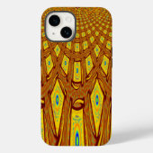 Schöner Golden Brown African Tribal Print Vektor Case-Mate iPhone Hülle (Rückseite)