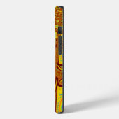 Schöner Golden Brown African Tribal Print Vektor Case-Mate iPhone Hülle (Rückseite / Links)